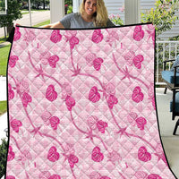 Anthurium Pikake Ti Leaf Palaka Quilt Pink Version