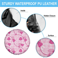 Anthurium Pikake Ti Leaf Palaka Spare Tire Cover Pink Version