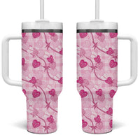 Anthurium Pikake Ti Leaf Palaka Tumbler With Handle Pink Version