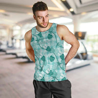 Anthurium Pikake Ti Leaf Palaka Men Tank Top Turquoise Version