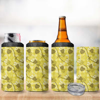 Anthurium Pikake Ti Leaf Palaka 4 in 1 Can Cooler Tumbler Yellow Version