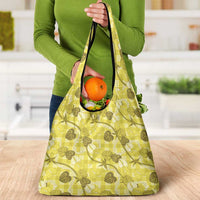 Anthurium Pikake Ti Leaf Palaka Grocery Bag Yellow Version