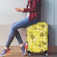 Anthurium Pikake Ti Leaf Palaka Luggage Cover Yellow Version