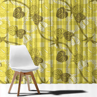 Anthurium Pikake Ti Leaf Palaka Window Curtain Yellow Version