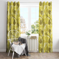 Anthurium Pikake Ti Leaf Palaka Window Curtain Yellow Version