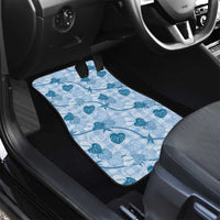 Anthurium Pikake Ti Leaf Palaka Car Mats Blue Version