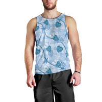 Anthurium Pikake Ti Leaf Palaka Men Tank Top Blue Version