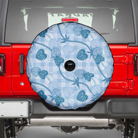 Anthurium Pikake Ti Leaf Palaka Spare Tire Cover Blue Version