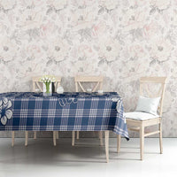 Hibiscus Pakala Cobalt Blue Royal Tablecloth Tropical Floral Stylized - Polynesian Pride