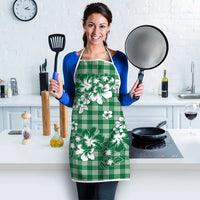 Hibiscus Pakala Emerald Green Apron Tropical Floral Stylized - Polynesian Pride