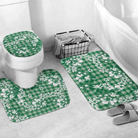 Hibiscus Pakala Emerald Green Bathroom Set Tropical Floral Stylized - Polynesian Pride