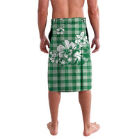 Hibiscus Pakala Emerald Green Lavalava Tropical Floral Stylized - Polynesian Pride