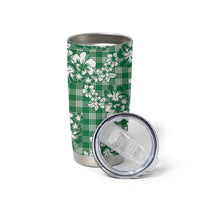Hibiscus Pakala Emerald Green Tumbler Cup Tropical Floral Stylized - Polynesian Pride