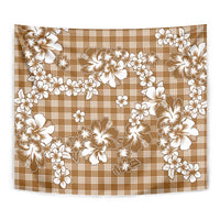 Hibiscus Pakala Bronze Brown Tapestry Tropical Floral Stylized - Polynesian Pride