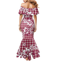 Hibiscus Pakala Royal Magenta Family Matching Mermaid Dress and Hawaiian Shirt Tropical Floral Stylized LT01 - Polynesian Pride