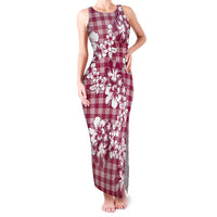 Hibiscus Pakala Royal Magenta Family Matching Tank Maxi Dress and Hawaiian Shirt Tropical Floral Stylized LT01 Mom's Dress Magenta - Polynesian Pride
