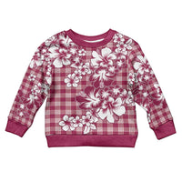 Hibiscus Pakala Royal Magenta Kid Ugly Christmas Sweater Tropical Floral Stylized - Polynesian Pride