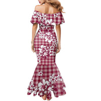 Hibiscus Pakala Royal Magenta Mermaid Dress Tropical Floral Stylized - Polynesian Pride