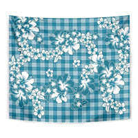 Hibiscus Pakala Ocean Depths Blue Tapestry Tropical Floral Stylized - Polynesian Pride