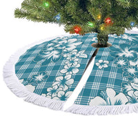 Hibiscus Pakala Ocean Depths Blue Tree Skirt Tropical Floral Stylized - Polynesian Pride