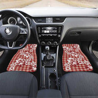 Hibiscus Pakala Fantasy Red Car Mats Tropical Floral Stylized - Polynesian Pride