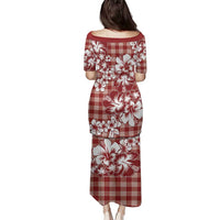 Hibiscus Pakala Fantasy Red Family Matching Puletasi and Hawaiian Shirt Tropical Floral Stylized LT01 - Polynesian Pride