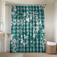 Hibiscus Pakala Aqua Teal Bathroom Set Tropical Floral Stylized - Polynesian Pride