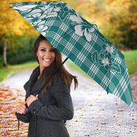 Hibiscus Pakala Aqua Teal Umbrella Tropical Floral Stylized - Polynesian Pride
