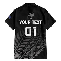 Custom New Zealand Cricket Family Matching Mermaid Dress and Hawaiian Shirt Maori Kiwi Black Fern LT01 - Polynesian Pride