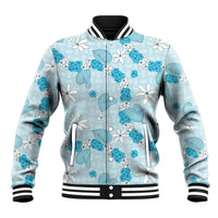 Hawaii Anthurium Tiare Pikake Lei Baseball Jacket UliUli Lauhala Art Pattern