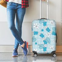 Hawaii Anthurium Tiare Pikake Lei Luggage Cover UliUli Lauhala Art Pattern