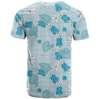 Hawaii Anthurium Tiare Pikake Lei T Shirt UliUli Lauhala Art Pattern