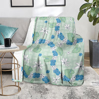 Hawaii Anthurium Tiare Pikake Lei Blanket Omaomao Lauhala Art Pattern