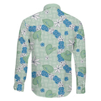 Hawaii Anthurium Tiare Pikake Lei Family Matching Off Shoulder Short Dress and Hawaiian Shirt Omaomao Lauhala Art Pattern LT01 - Polynesian Pride