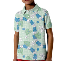 Hawaii Anthurium Tiare Pikake Lei Kid Polo Shirt Omaomao Lauhala Art Pattern