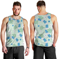 Hawaii Anthurium Tiare Pikake Lei Men Tank Top Omaomao Lauhala Art Pattern
