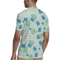 Hawaii Anthurium Tiare Pikake Lei Rugby Jersey Omaomao Lauhala Art Pattern