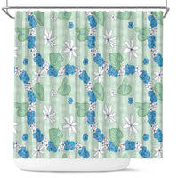 Hawaii Anthurium Tiare Pikake Lei Shower Curtain Omaomao Lauhala Art Pattern