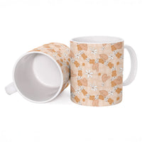 Hawaii Anthurium Tiare Pikake Lei Ceramic Mug Alani Lauhala Art Pattern