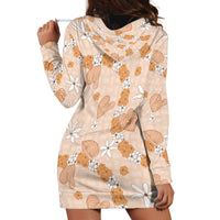 Hawaii Anthurium Tiare Pikake Lei Hoodie Dress Alani Lauhala Art Pattern