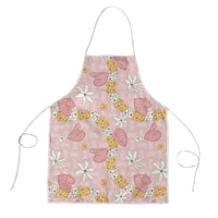 Hawaii Anthurium Tiare Pikake Lei Apron Akala Lauhala Art Pattern