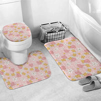 Hawaii Anthurium Tiare Pikake Lei Bathroom Set Akala Lauhala Art Pattern