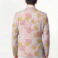 Hawaii Anthurium Tiare Pikake Lei Blazer Akala Lauhala Art Pattern