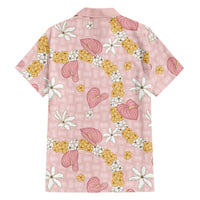Hawaii Anthurium Tiare Pikake Lei Family Matching Long Sleeve Bodycon Dress and Hawaiian Shirt Akala Lauhala Art Pattern LT01 - Polynesian Pride