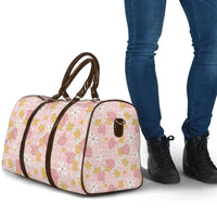 Hawaii Anthurium Tiare Pikake Lei Travel Bag Akala Lauhala Art Pattern