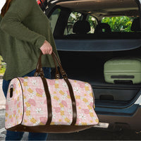 Hawaii Anthurium Tiare Pikake Lei Travel Bag Akala Lauhala Art Pattern