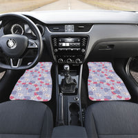 Hawaii Anthurium Tiare Pikake Lei Car Mats Poni Lauhala Art Pattern