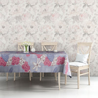 Hawaii Anthurium Tiare Pikake Lei Tablecloth Poni Lauhala Art Pattern