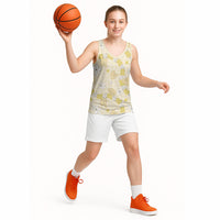 Hawaii Anthurium Tiare Pikake Lei Basketball Jersey Melemele Lauhala Art Pattern