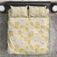 Hawaii Anthurium Tiare Pikake Lei Bedding Set Melemele Lauhala Art Pattern